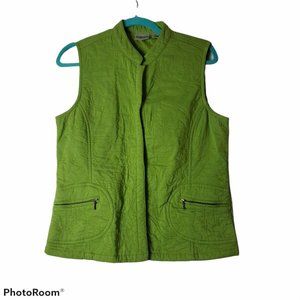 Chico's Green Quilted Vest Size 1 *Free Shipping*
